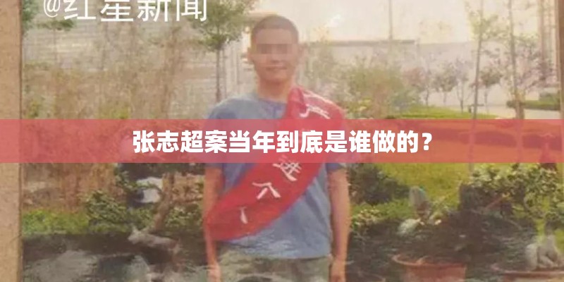 张志超案当年到底是谁做的？