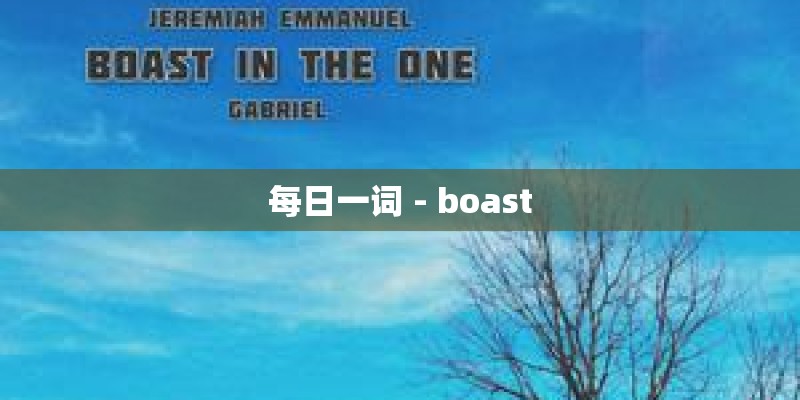 每日一词 - boast