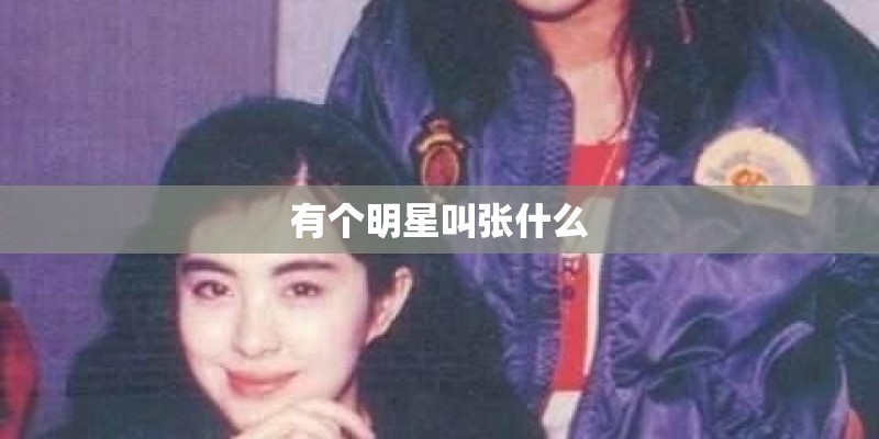 有个明星叫张什么