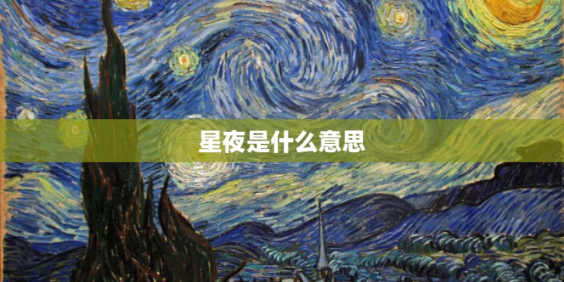星夜是什么意思 星夜是什么意思