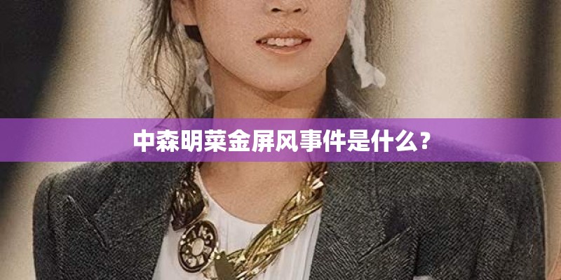 中森明菜金屏风事件是什么？