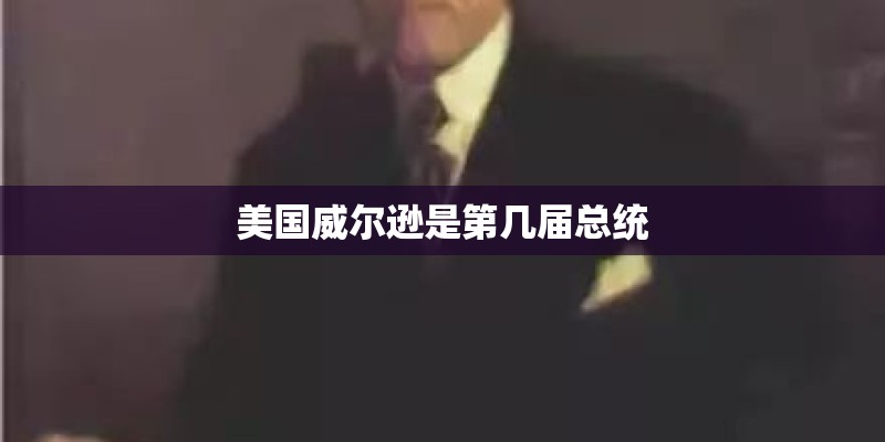 美国威尔逊是第几届总统