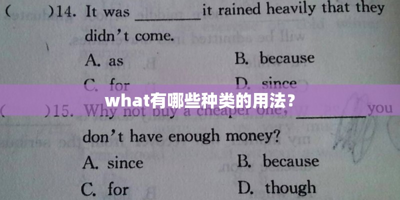 what有哪些种类的用法？