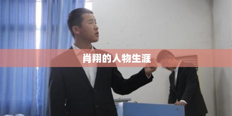 肖翔的人物生涯