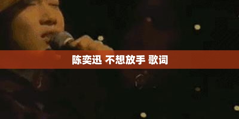 陈奕迅 不想放手 歌词